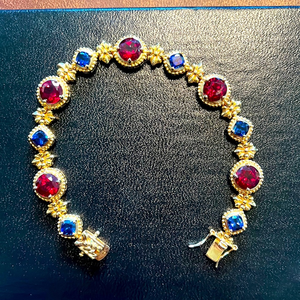 Sterling silver gold plated bracelet